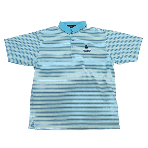 Bobby Jones Other - Bobby Jones Old Course St Andrews Striped Golf Polo Shirt Mens Size Large